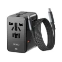 WiWU UA014 Universal 45W GaN Plug Adapter Cable Combo-Black
