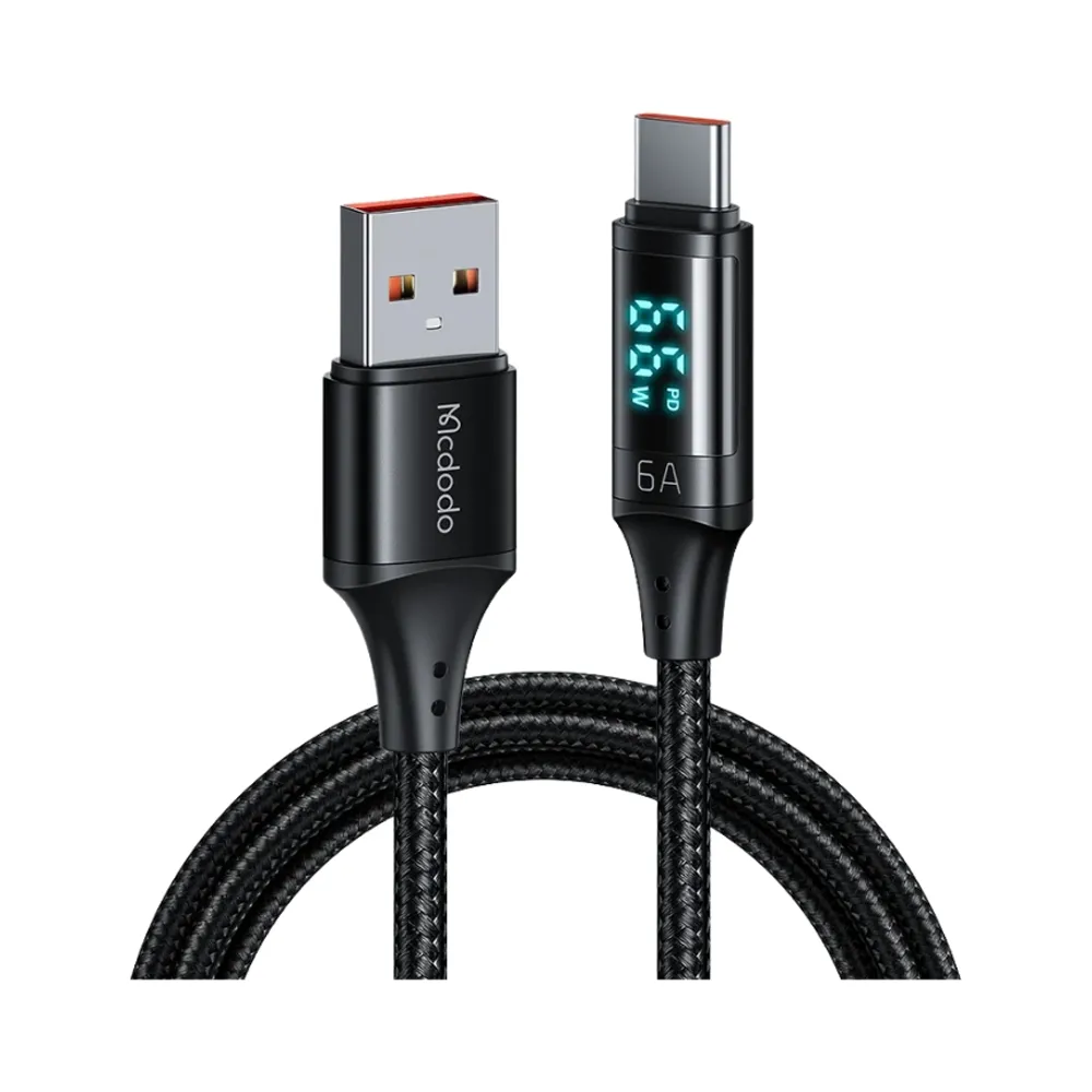 McDodo CA-1080 Display Data and Charging Cable 1.2m- Black