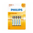PHILIPS Battery AAA  Zinc Chloride - 4 units