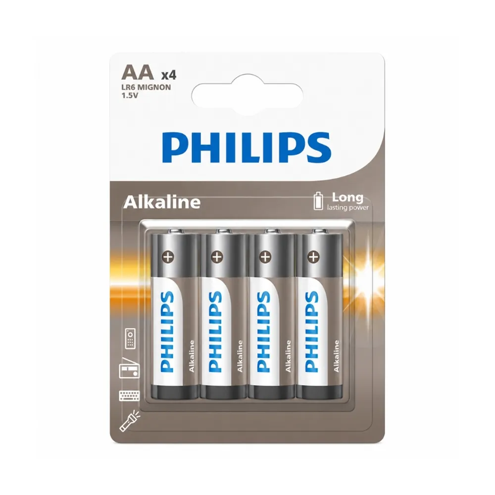 [LR6A4B\40] PHILIPS Battery AA ALkaline - 4 units