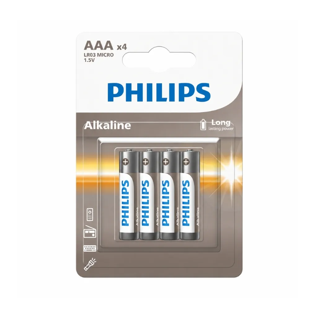 PHILIPS Battery AAA ALkaline -4 units