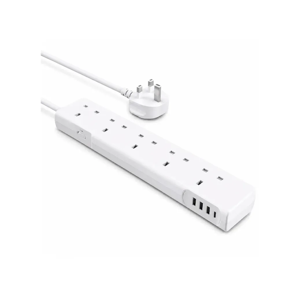 [MX-PSUK031] MOXEDO POWER STRIP SURGE PROTECTOR 8 OUTLET 20W USB-C POWER DELIVERY 2M