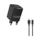 Green Lion Wall Charger with 2 USB-A Ports and 1m USB-A to Lightning Cable.