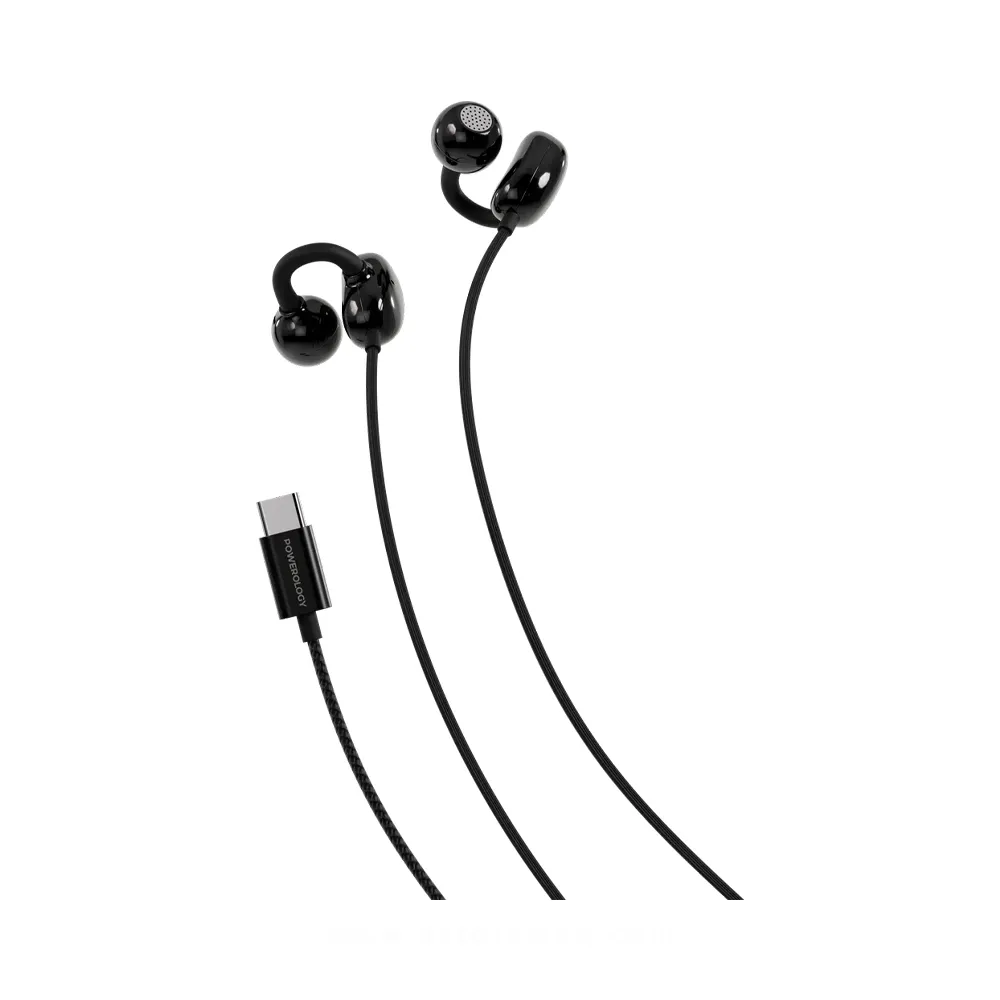Powerology Voro Earhook USB-C Wired Earphones
