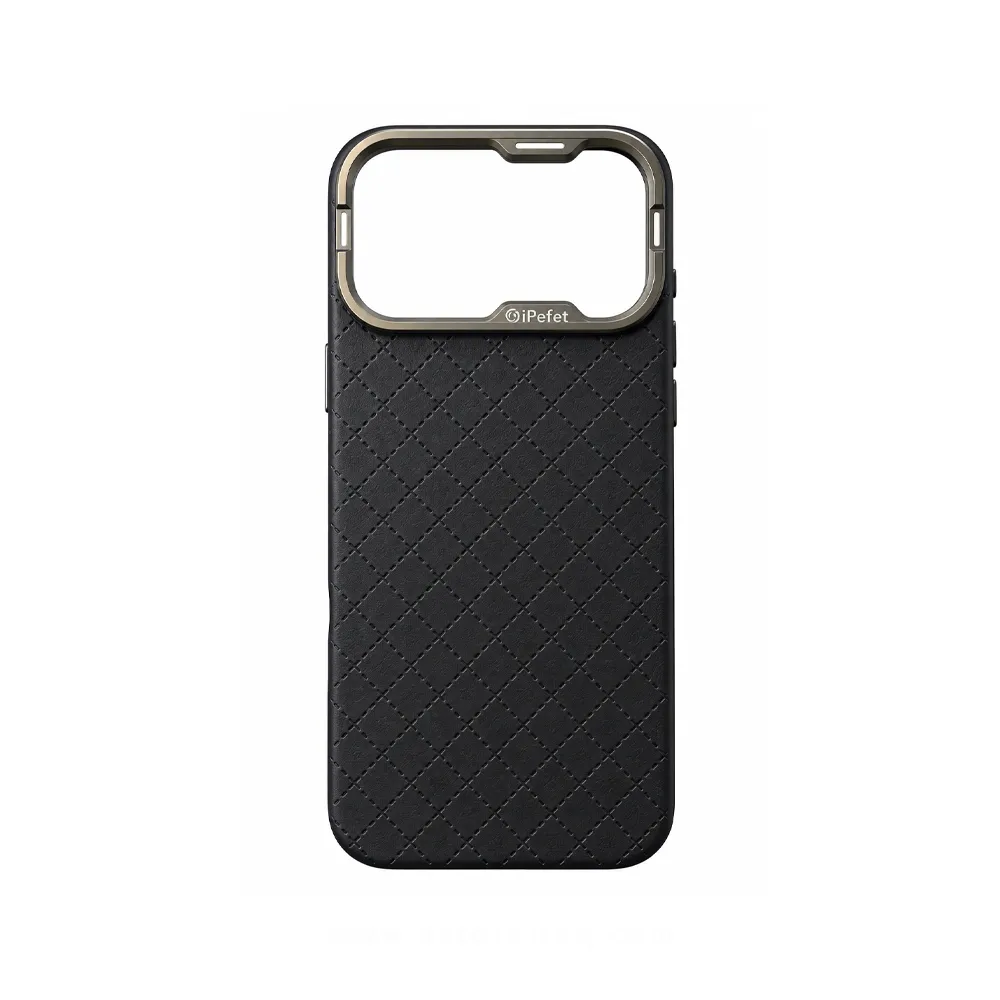Case iP 18 pm Leather with Metal Camera Cover - IPE40