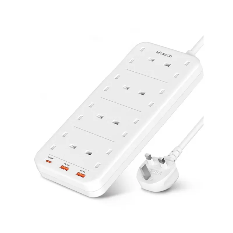 Moxedo 8 AC Power Strip Surge Protector with 3 USB Ports 20W
