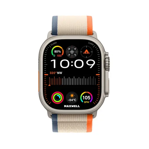 MAXWELL MW Smart Watch ultra 2 with dual strap (Orange)