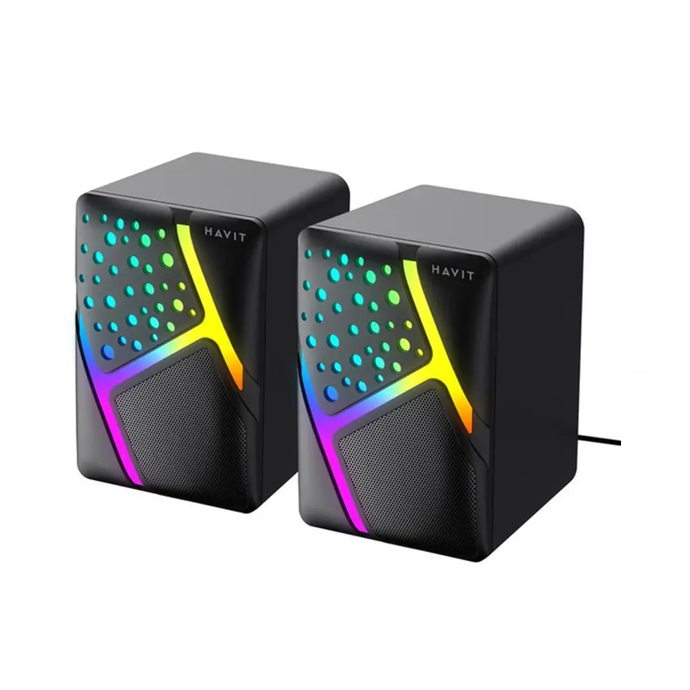 سماعات هافيت ستيريو  HV-SK763 USB RGB - باللون الأسود