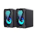 سماعات الكمبيوتر Havit SK210mini PRO 2.0 RGB (أسود)
