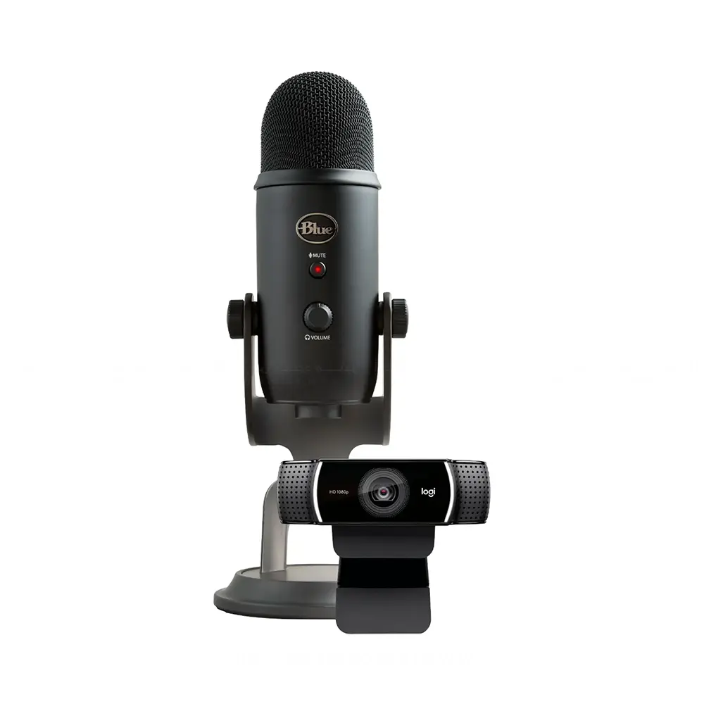 Blue Microphones Pro Streamer Pack with Blue Yeti USB Microphone & Logitech C922 Pro HD Webcam