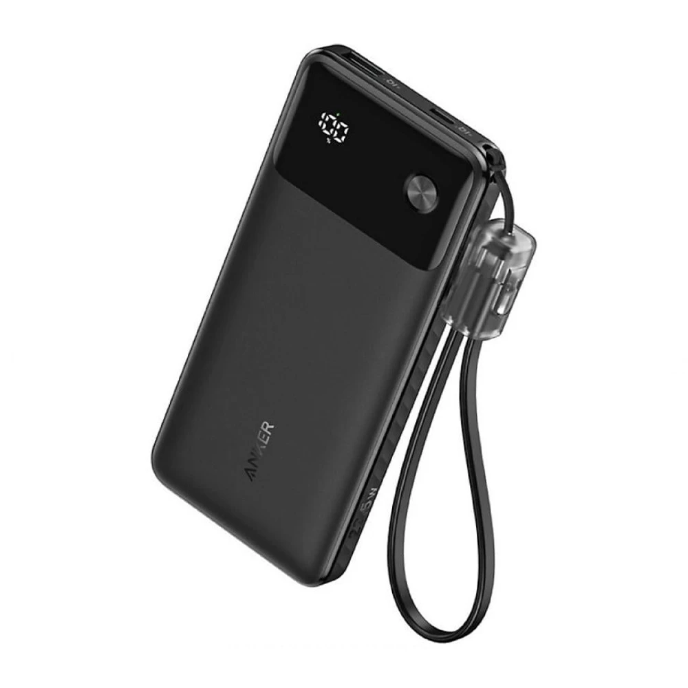 باور بانك انكر سعة 20,000mAh بقدرة 30 واط مع شاشة رقمية - الموديل A1384H (Black)