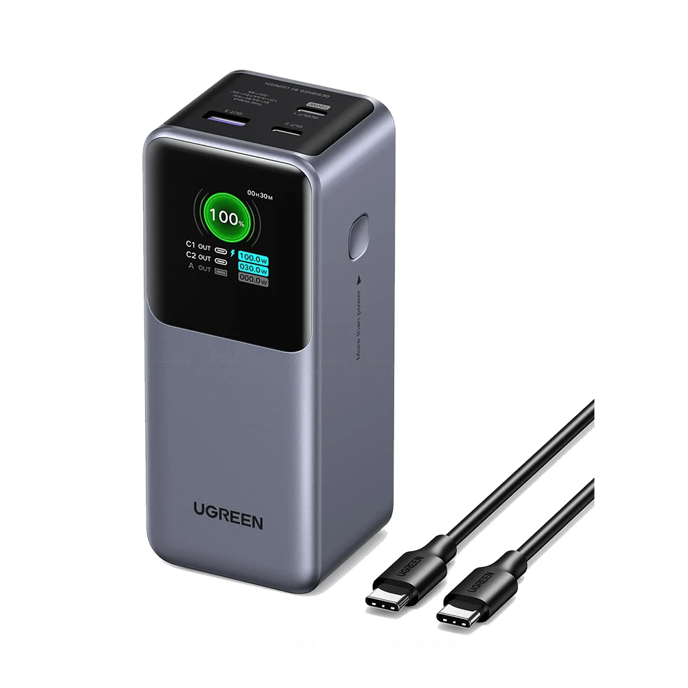 بور بانك يوجرين 20,000mAh بقوة 130W مع شاشة ذكية