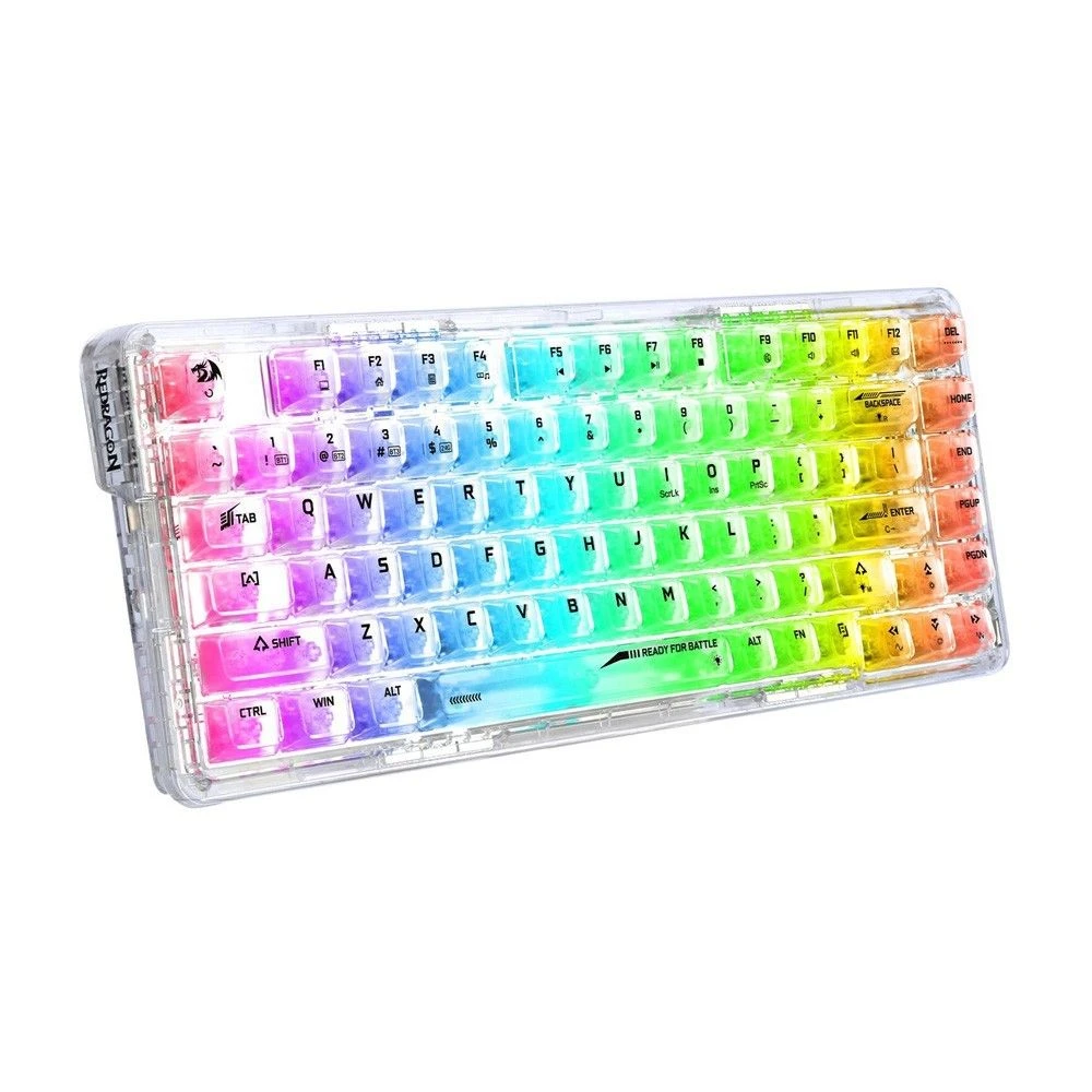 كيبورد الألعاب الميكانيكي اللاسلكي من ريددراغون Elf Pro K649CT RGB