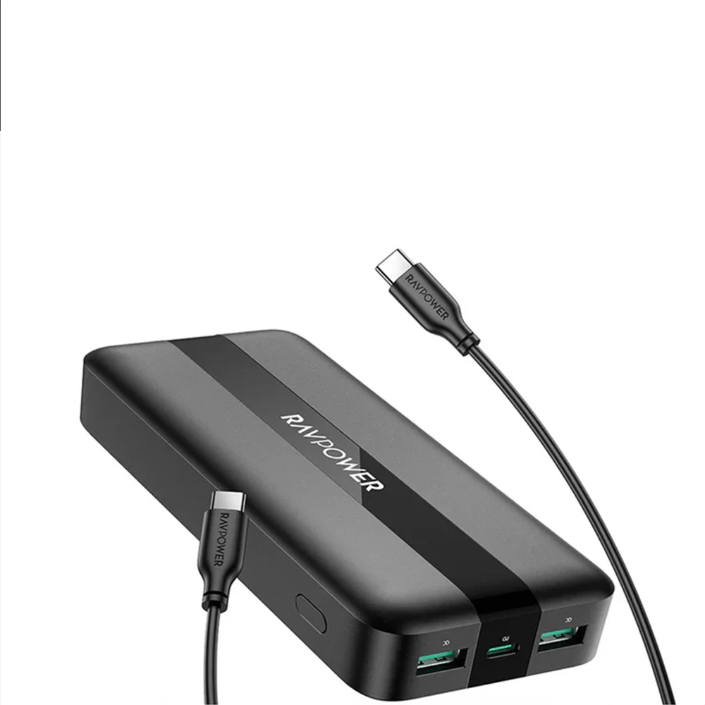 [191280045758] RavPower RP-PB1235 20,000mAh 20W 3-Port Power Bank