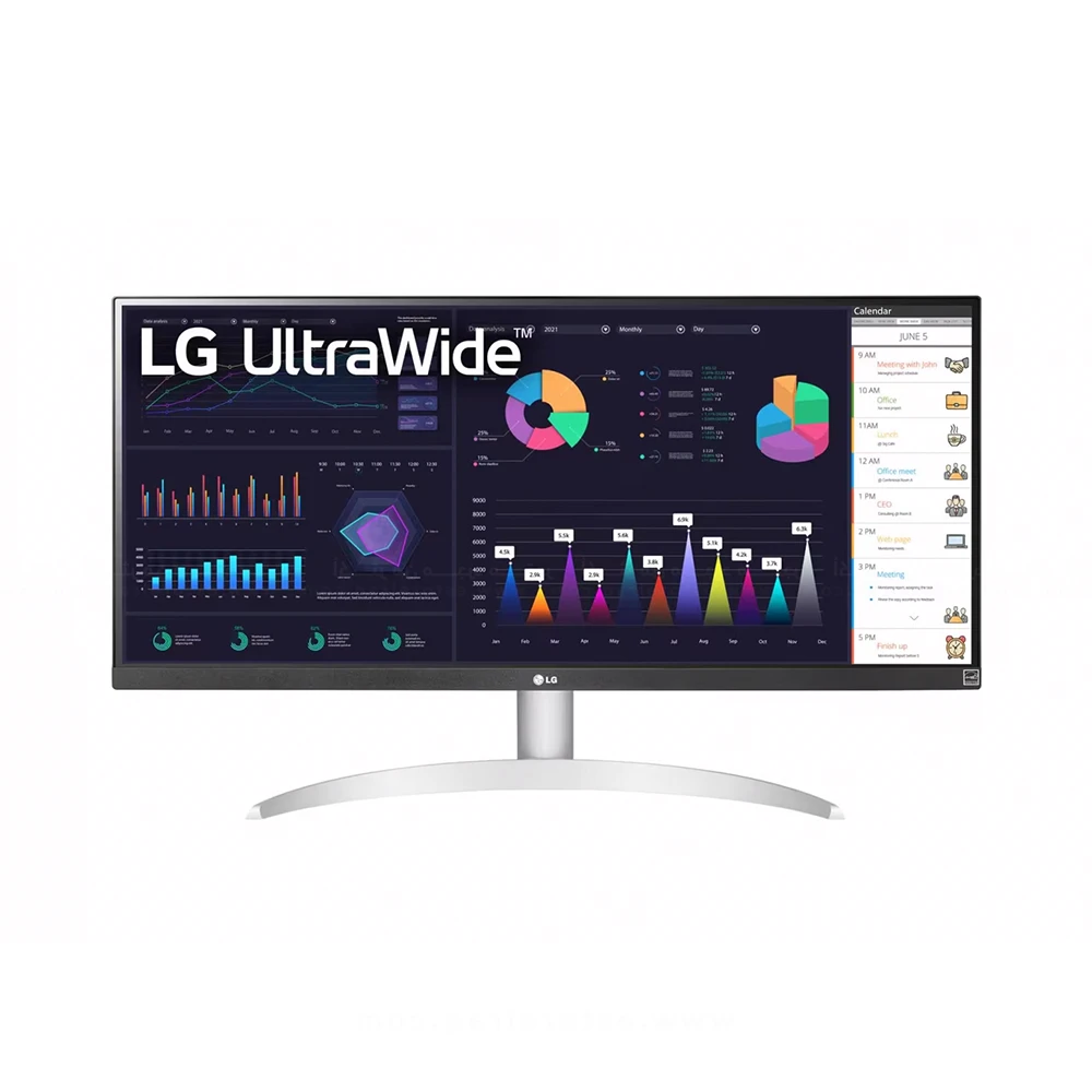 شاشة LG UltraWide مقاس 29 بوصة - دقة FHD - لوحة IPS - USB-C - دعم HDR10 - معدل تحديث 100 هرتز - تقنية FreeSync - الموديل 29WQ600-W
