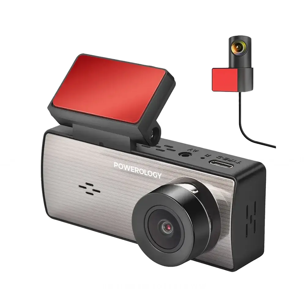 Powerology Dual Recording Dash Camera - Black