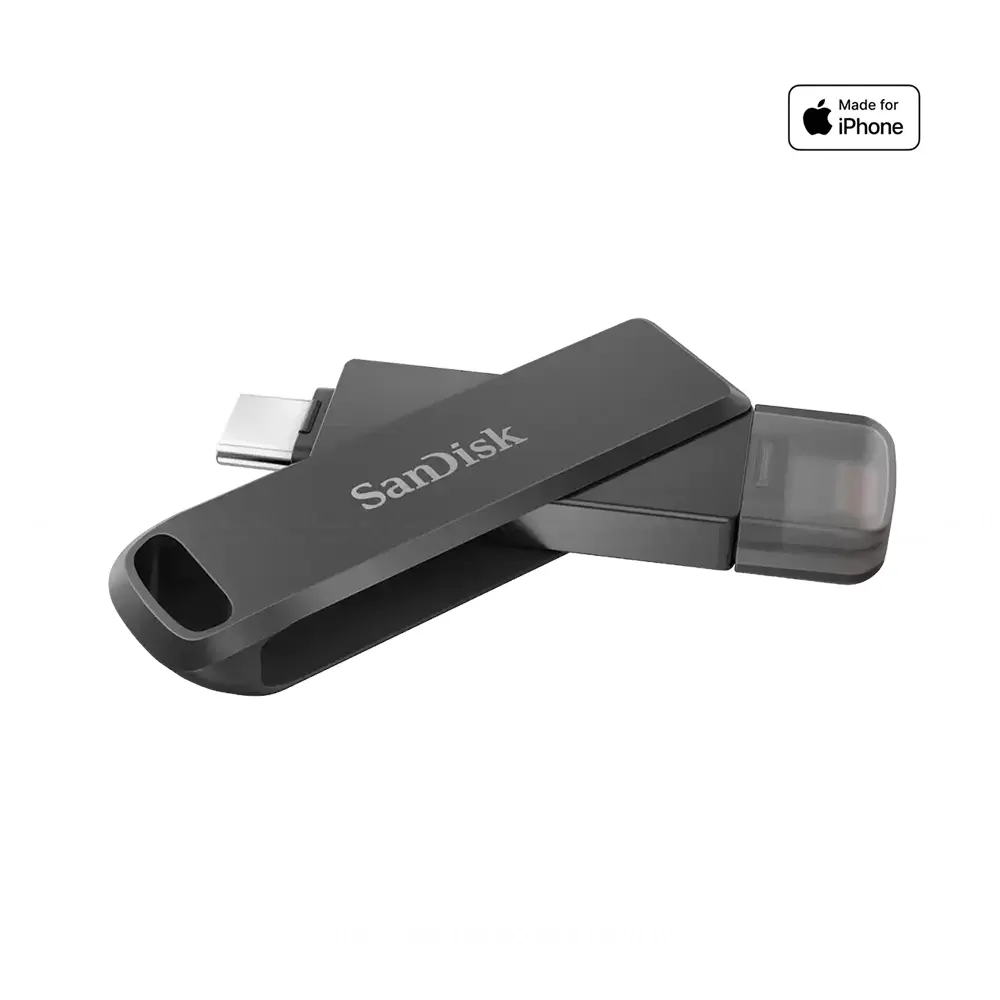 SanDisk iXpand Flash Drive Luxe USB-C and Lightning Connector (128GB)