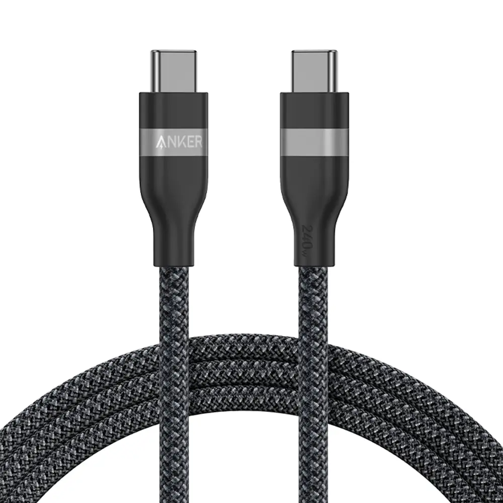 كيبل انكر USB-C إلى USB-C بطول 1.8 متر (6 أقدام) وبقدرة 240 واط – مضفر (Upcycled) – الموديل A82E2H.