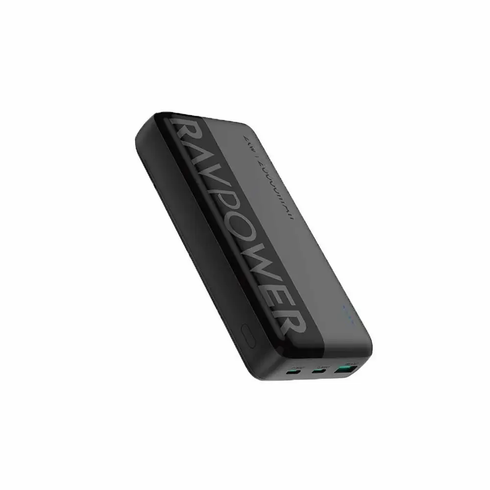 [191280049282] باور بانك راف بور RP-PB1229 سعة 20,000mAh بقوة 20 واط و3 منافذ