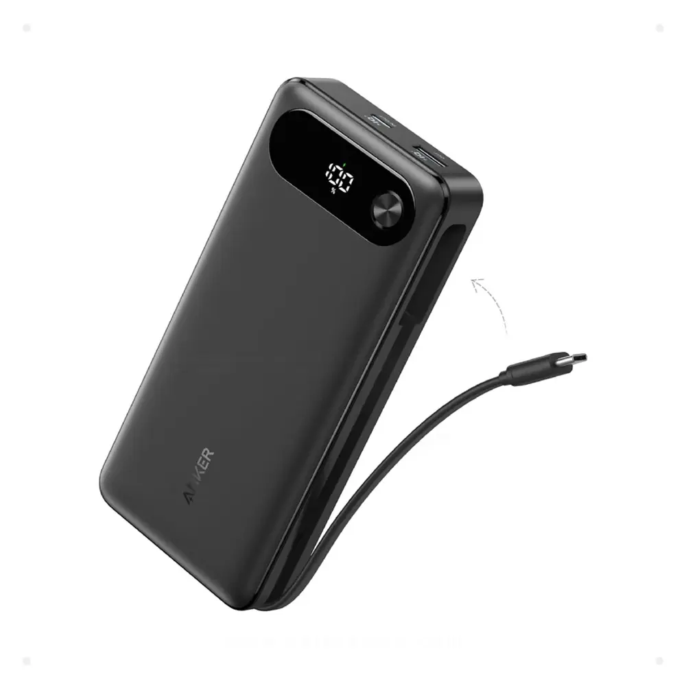 باور بانك انكر سعة 20,000mAh بقدرة 87 واط مع كيبل USB-C مدمج - الموديل A1383H