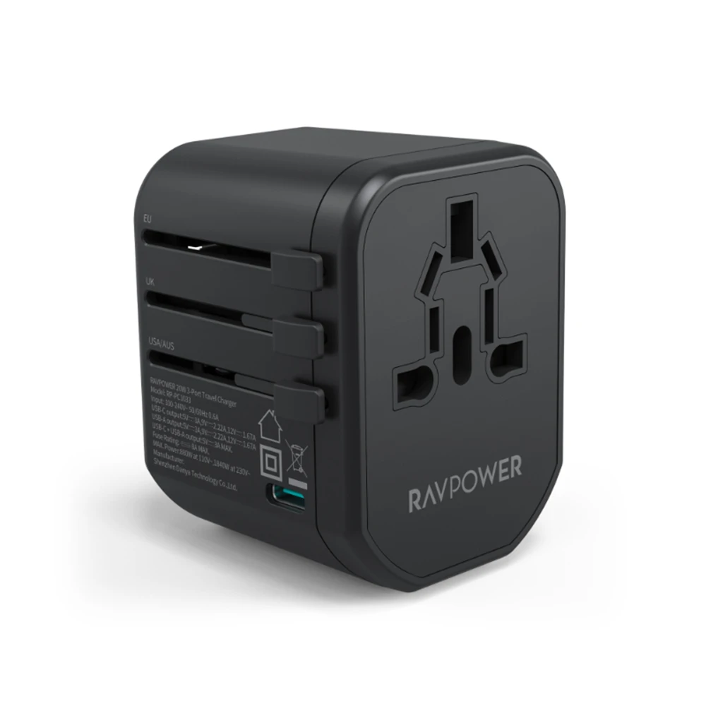 [191280042603] RavPower RP-PC1043 75W 4-Port GaN Travel Charger