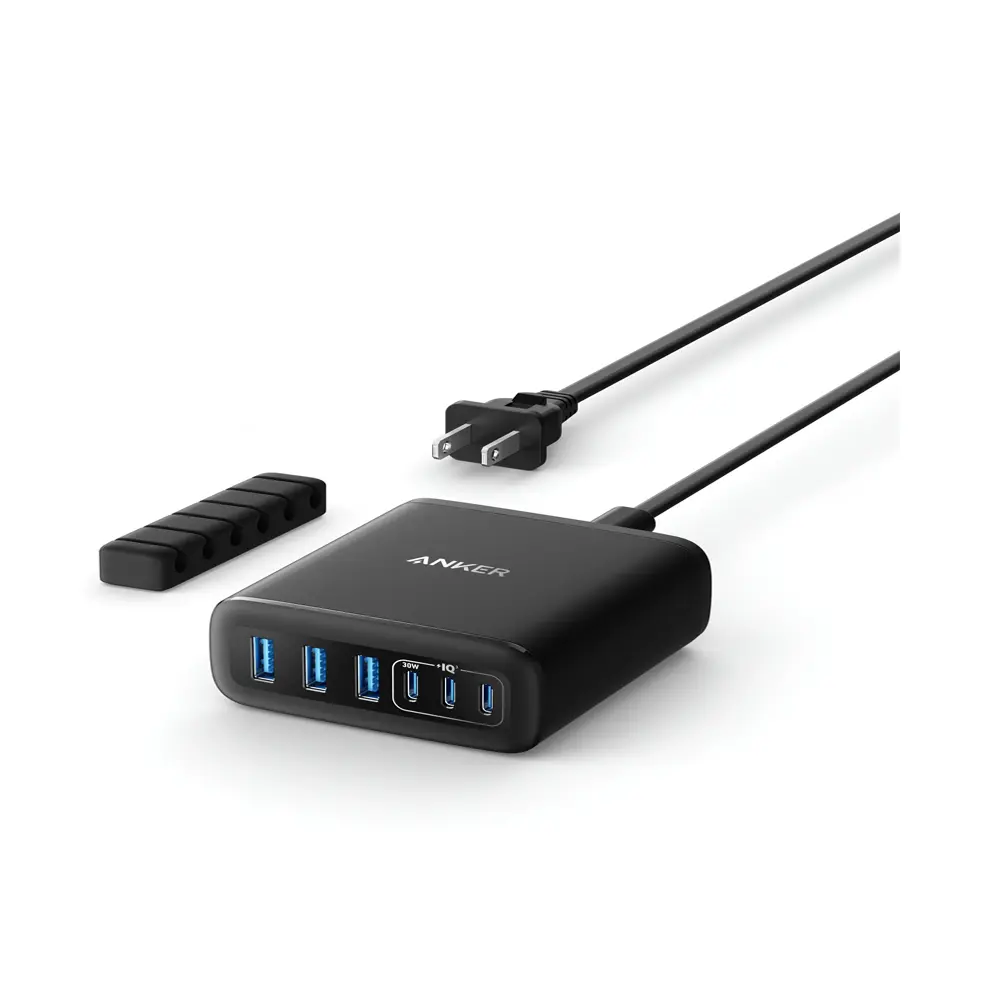 Anker 6-Ports 112W Multi-Devices GaN Desktop Charger - 