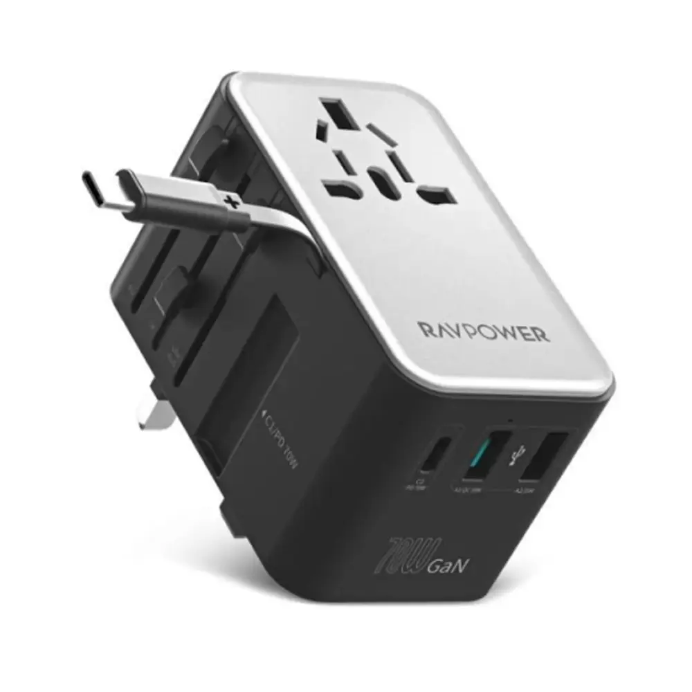 [191280048490] RavPower 70W Travel Charger RP-PC 1061 with typc - c cable Black