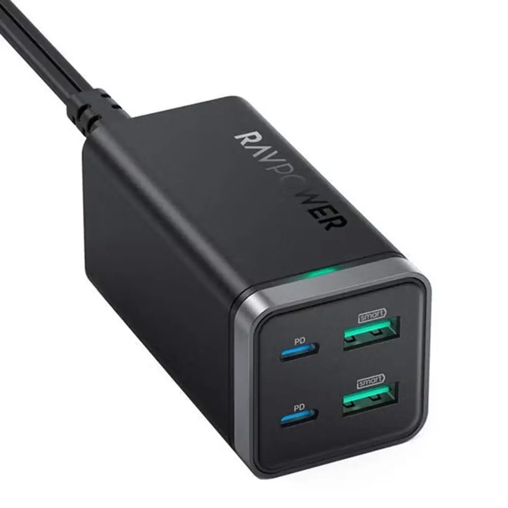 [191280035704] RavPower RP-PC136 65W GaN 4-Port Desctop Charger