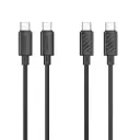 Porodo Blue 60W PD Type C to C PVC Cable 1.2 M - Black