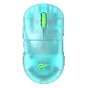HAVIT MS970WB Type-C Wireless Gaming Mouse - Cyan Transparent