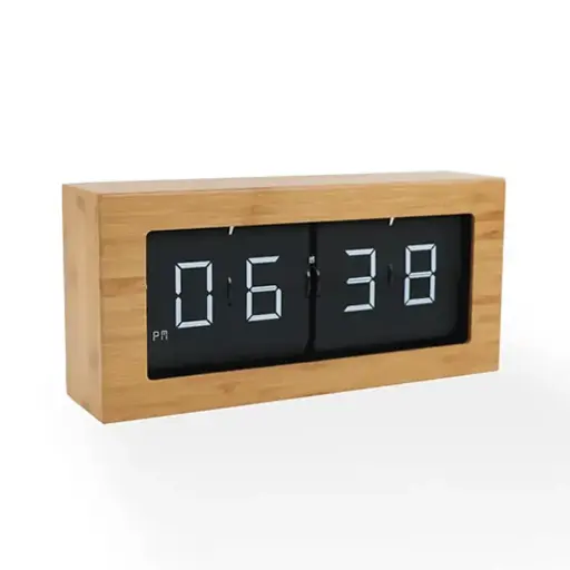 Flip Clock Wooden Box F010