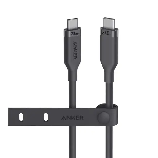 Anker USB-C to USB-C (3ft, 240W, 20Gbps, Bio-Based) Cable - Black - A80N1H11