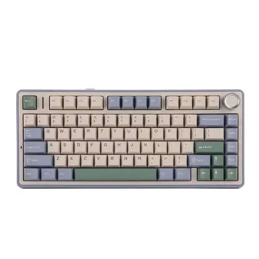 AULA F75 75% Wireless Mechanical Gaming Keyboard, 2.4GHz/Type-C/BT5.0, Graywood Switch V3 (Purple/Beige/Green)