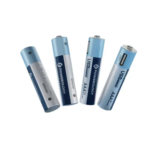 [PRUBAAA4] Powerology USB-C Rechargeable Lithium-Ion AAA Battery