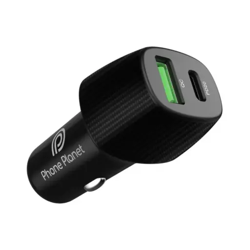 Phone Planet 38W Car Charger Adapter with USB-A and USB-C Ports-cc03