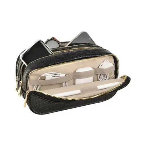 [6948123500219] WIWU SALEM FINGERPRINT LOCK LUX POUCH - BLACK 