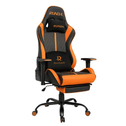 RLINDA 6035 Gaming Chair - Black & Orange