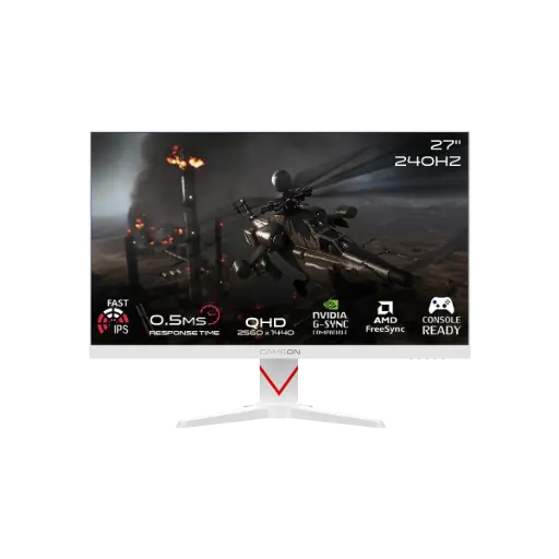 [GOAD27QHD180IPS] GAMEON GOAD27QHD180IPS Dominator Series 27" QHD, 240Hz, MPRT 0.5ms, HDMI 2.1, Fast IPS Gaming Monitor (Supports PS5) - White 