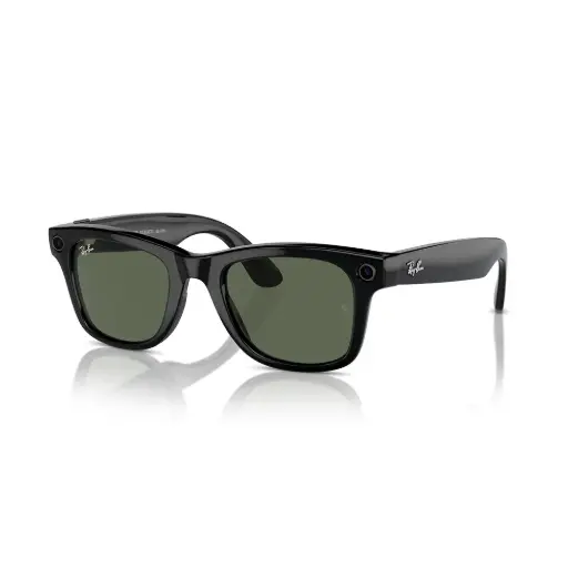 [C601S1M50] Ray-Ban Meta Wayfarer glasses with Meta Ai - Clear to Green Transitions Lenses - Matte Black