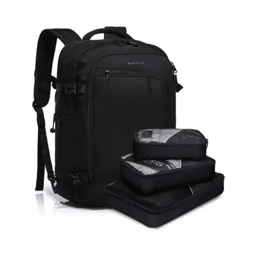 BANGE BG-1916 - 40L Travel Overnight Backpack Black