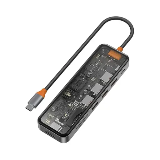 WIWU CYBER 7 IN 1 TRANSPARENT USB-C HUB - SPACE  