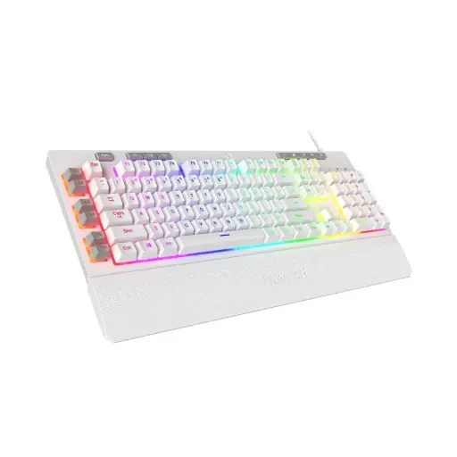 Redragon Shiva K512 White RGB Backlit Membrane Gaming Keyboard with Macro Keys and Multimedia Controls