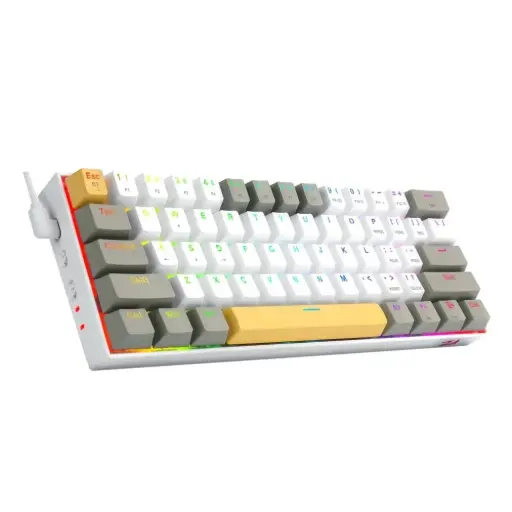 REDRAGON DRACONIC PRO Mechanical RGB 61 Keys Gaming Keyboard - White | K530-YL&WT&GY-RGB-PRO 