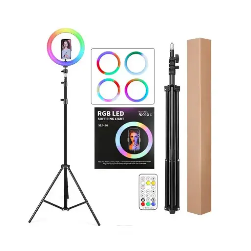Ring Light RGB 36CM Soft LED Ring for Live Streaming 7 Color Lighting 360°