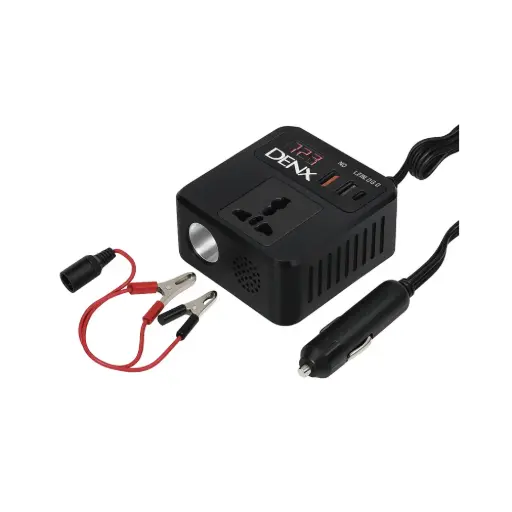 DENX DX137 Car Power Adapter with USB and Type-C Ports Safe