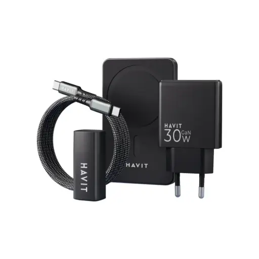 HAVIT 2024 GIFT KIT EU POWER BANK BLACK+GRAY