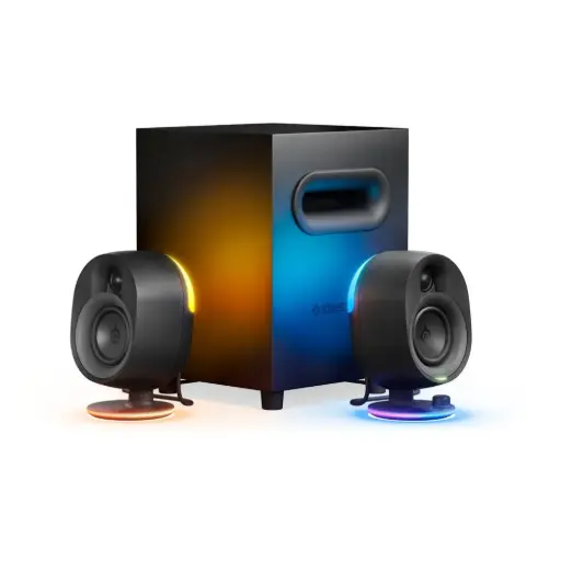 [5707119041355] SteelSeries Arena 7 - 2.1 Bluetooth Gaming Speakers with RGB Lighting (3 Piece)