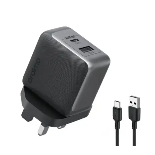 [OCW-7331U+C54] Oraimo Charger 33W Gan with A To C cable (60W) black 
