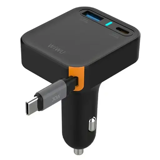 [Wi-CC033] WiWU Helix USB-A+C Fast Car Charger