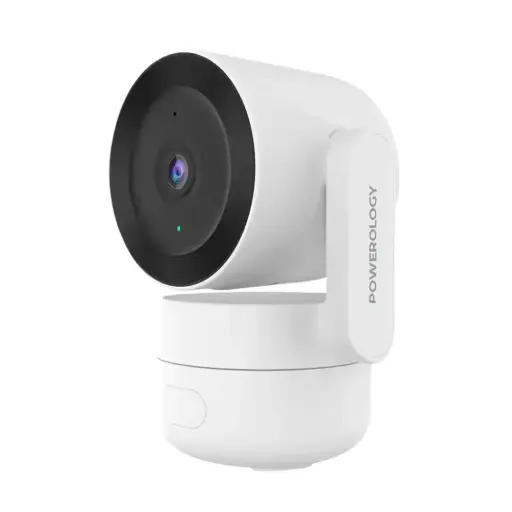 [PSM015] Powerology 4MP Indoor Camera BT 2.4Ghz/5Ghz Dual-Band WiFi 256GB – White 
